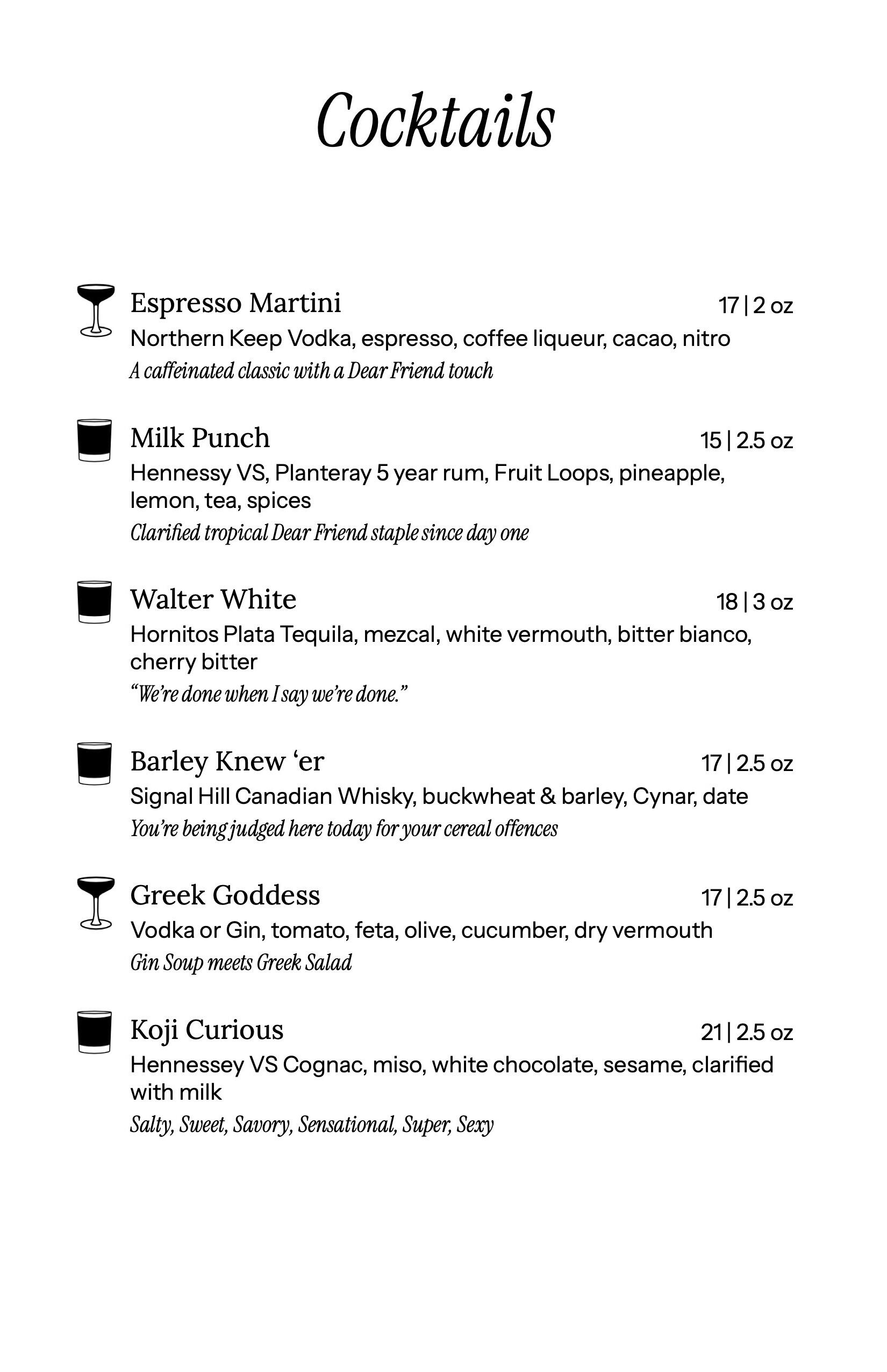 Cocktail Menu, Spring 2026 (2)