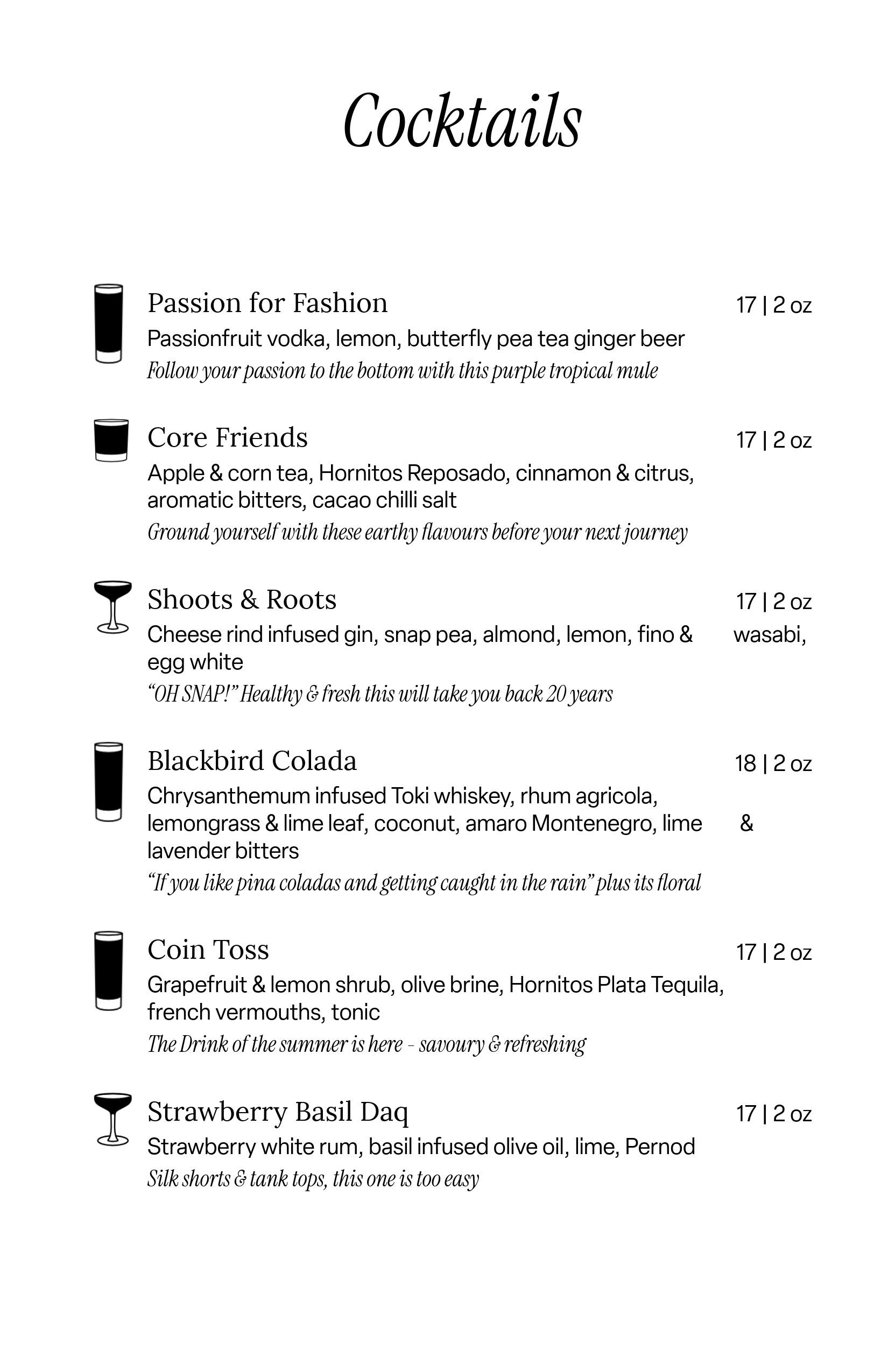 Cocktail Menu, Spring 2026 (1) Cocktail Menu, Spring 2026 (1)
