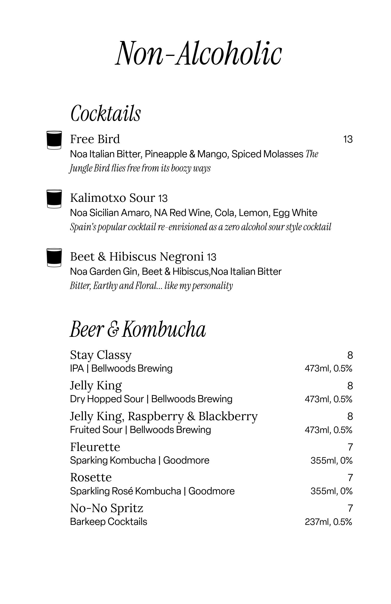 Non-Alcoholic, Spring 2026