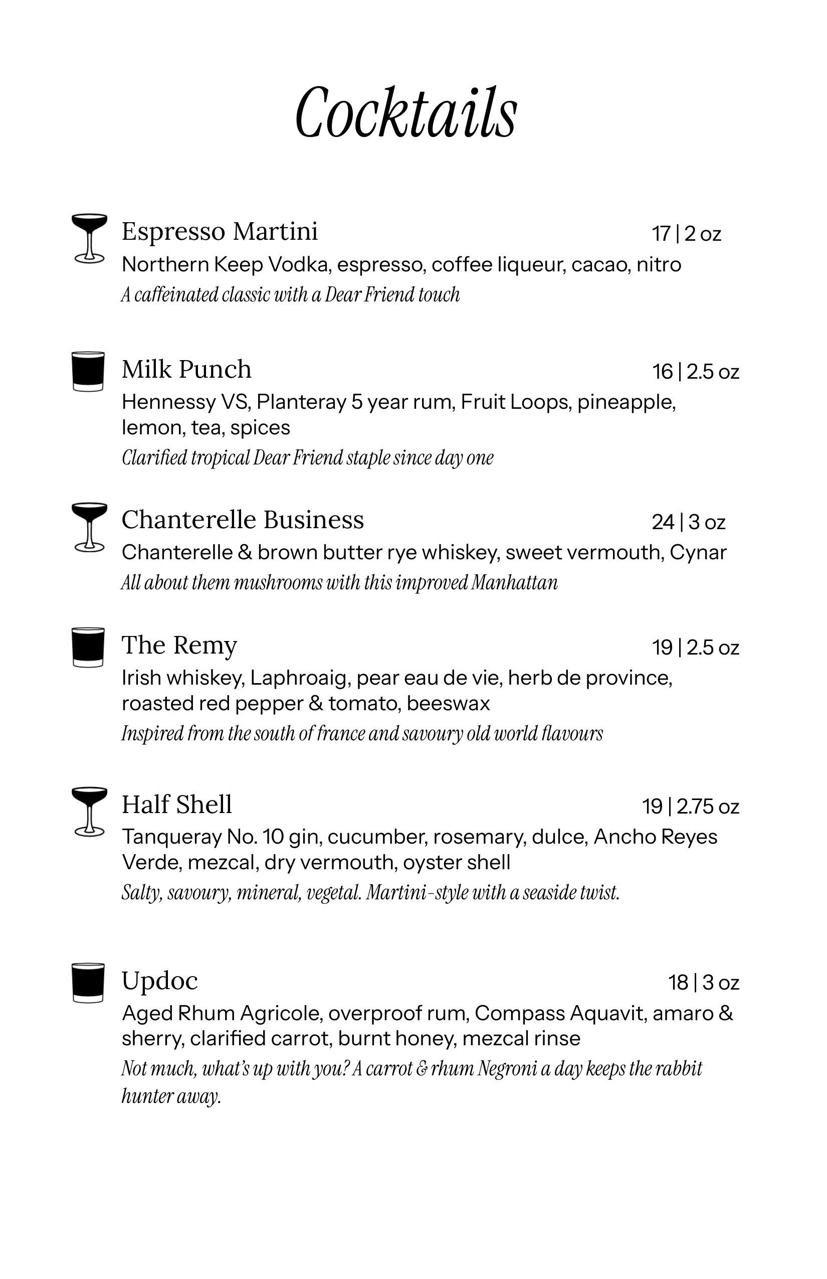 Cocktails Autumn 2026