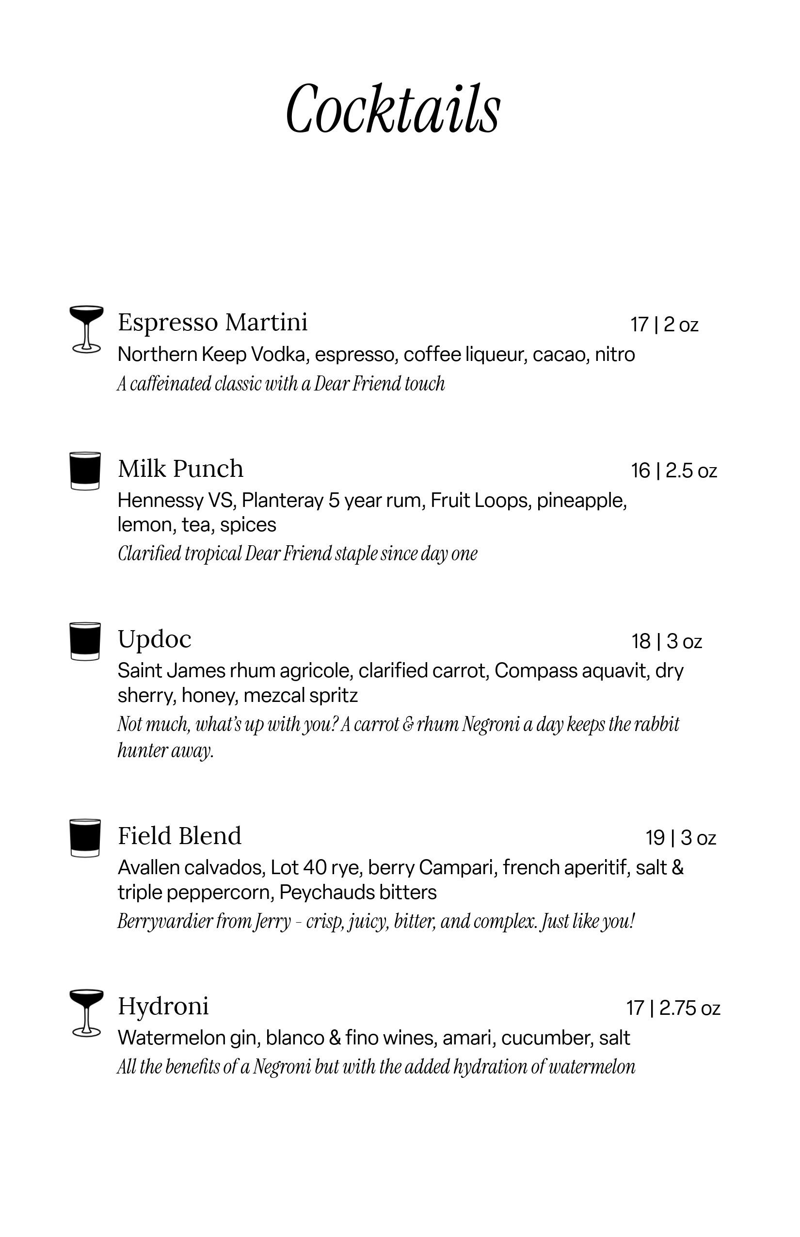 Cocktail Menu, Spring 2026 (2)