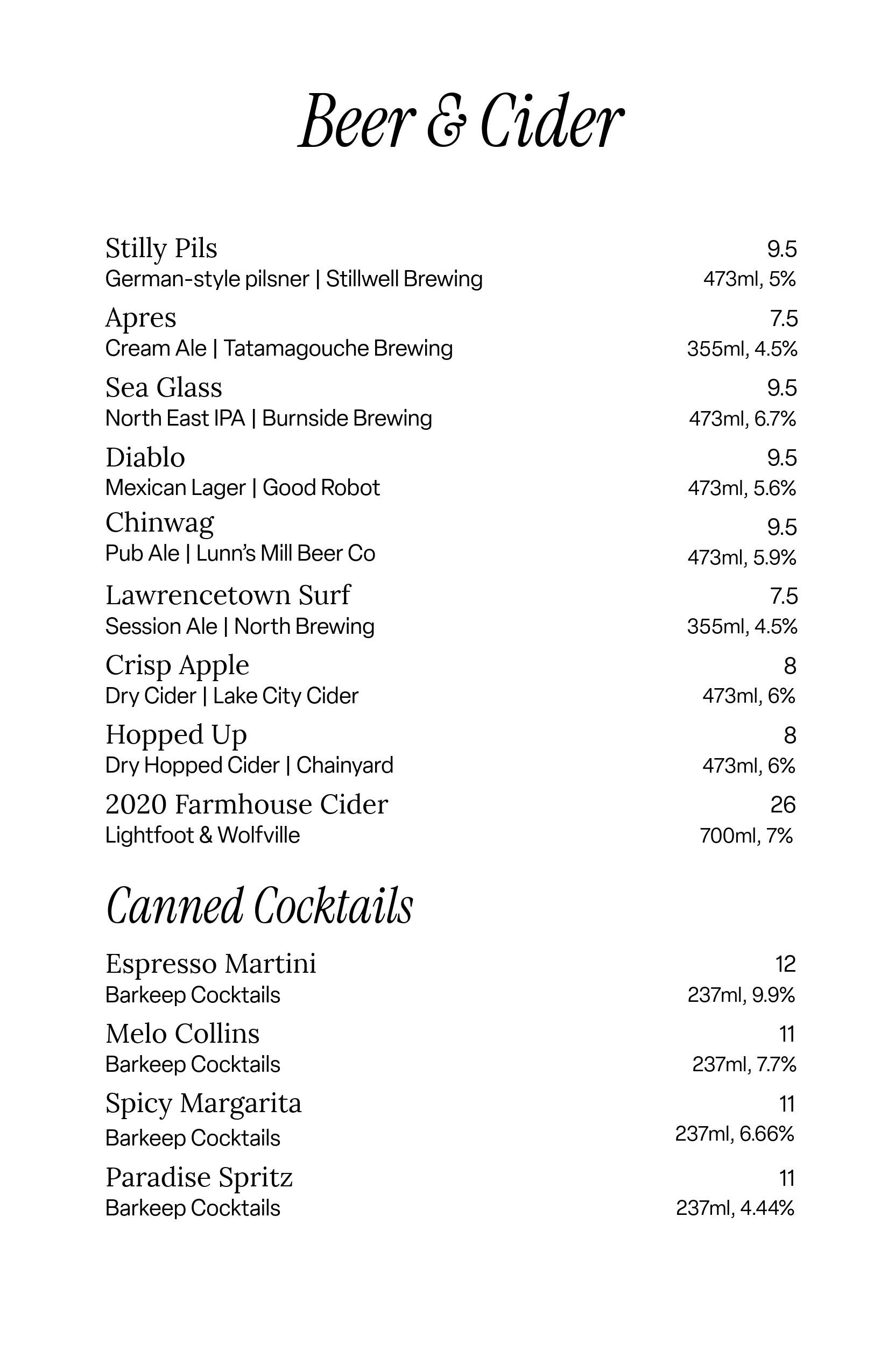 Beer & Cider, Spring 2026 Beer & Cider, Spring 2026